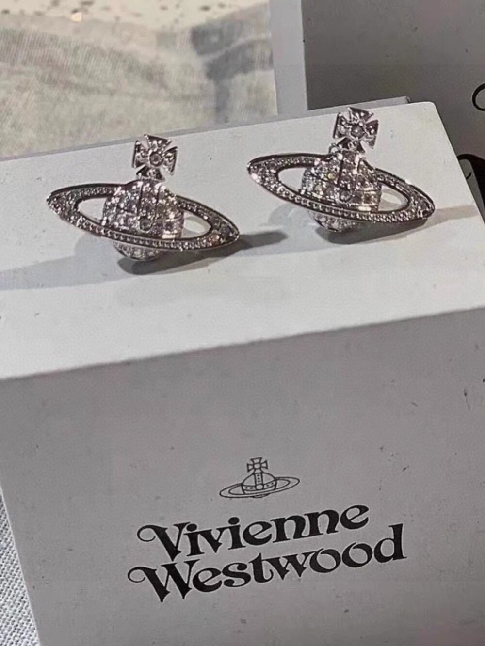 Vivienne Westwood Crystal Orb Earrings